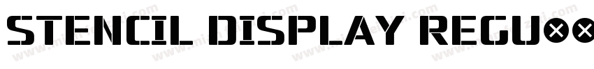 Stencil Display Regu字体转换